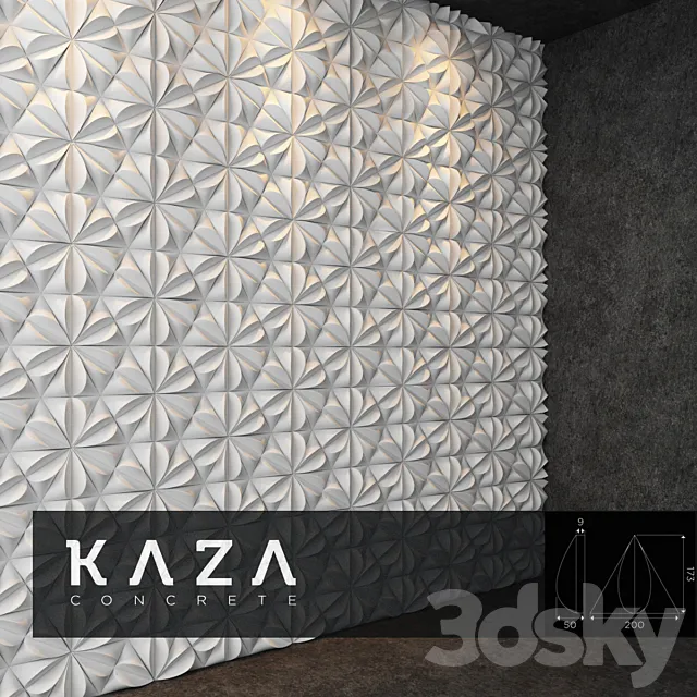 3d panel Kaza Concrete SEED 3D Model