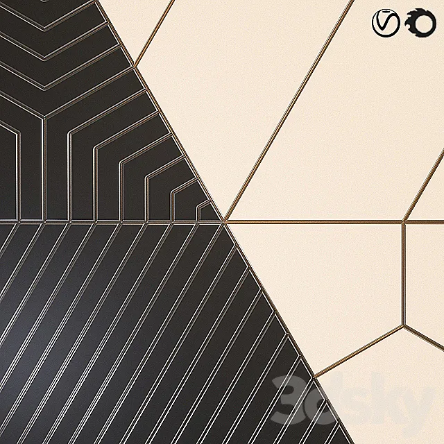 3d panel TRIA BY OLGA CHEBANOVA 3D Model