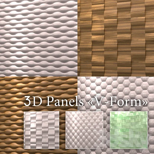 3D Panel V-Form 3D Model