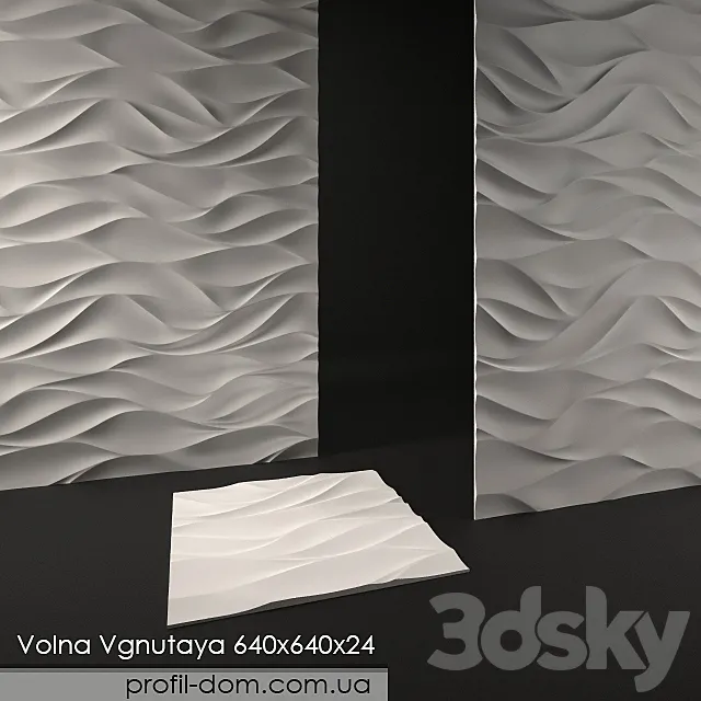 3D Panel Volna Vgnutaya Free Download