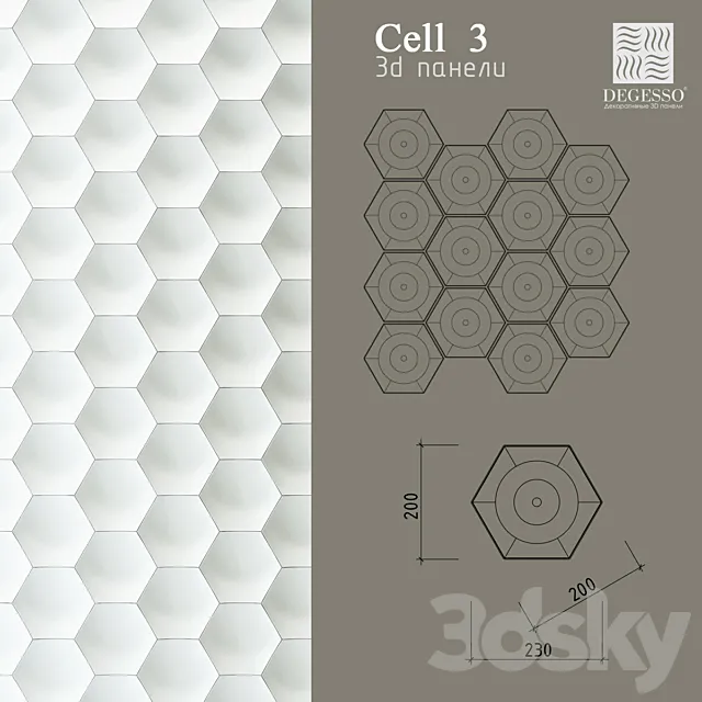 3D Panels Degesso (Cell_3) 3D Model