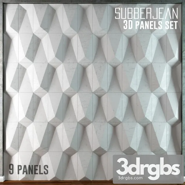3D Panels Set 9 Subberjean 3D Model Free
