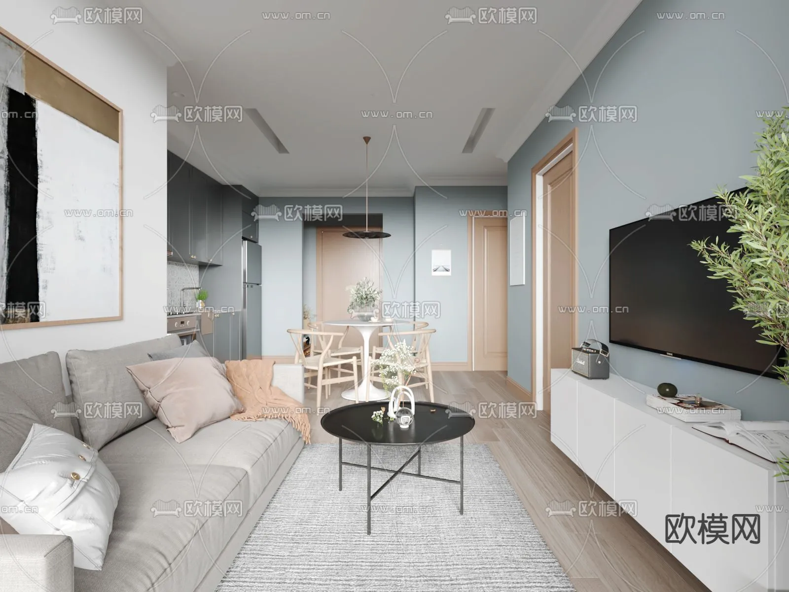 3D SCENES - APARTMENT - CORONA - 3D MODEL - 151