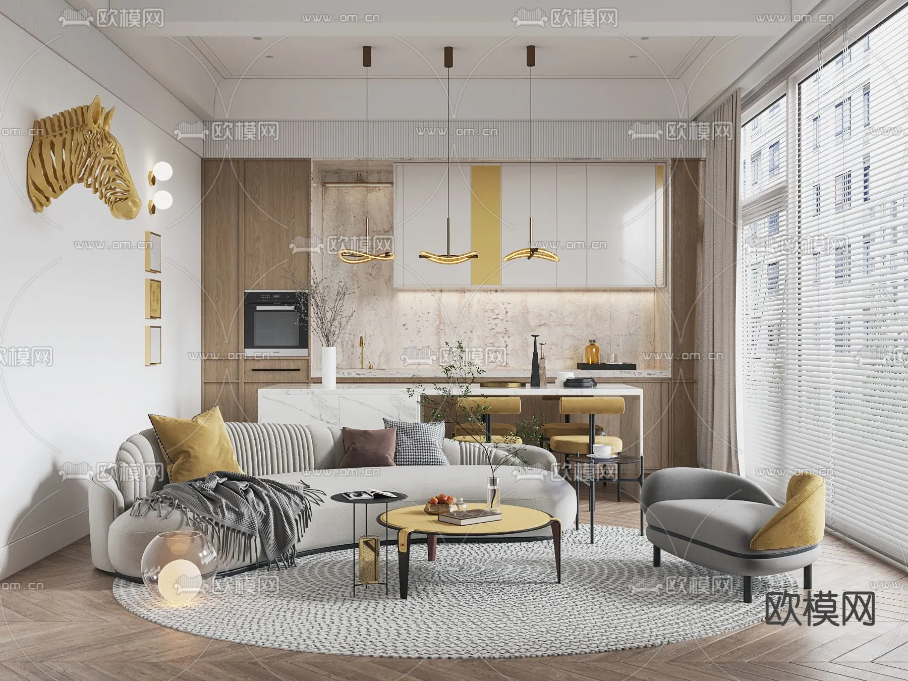 3D SCENES - APARTMENT - CORONA - 3D MODEL - 162