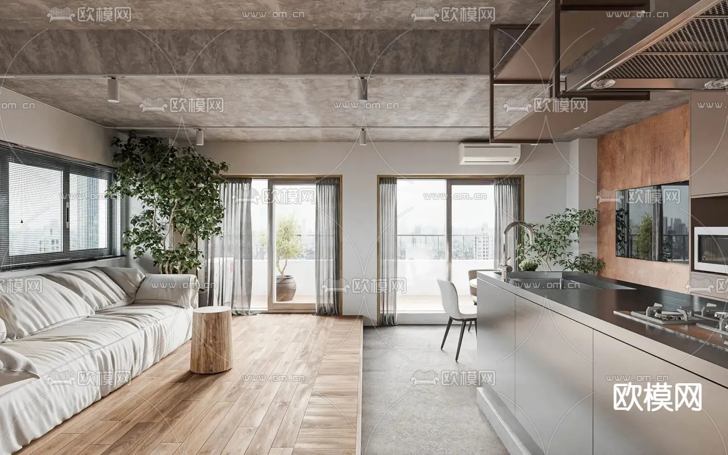 3D SCENES - APARTMENT - CORONA - 3D MODEL - 167