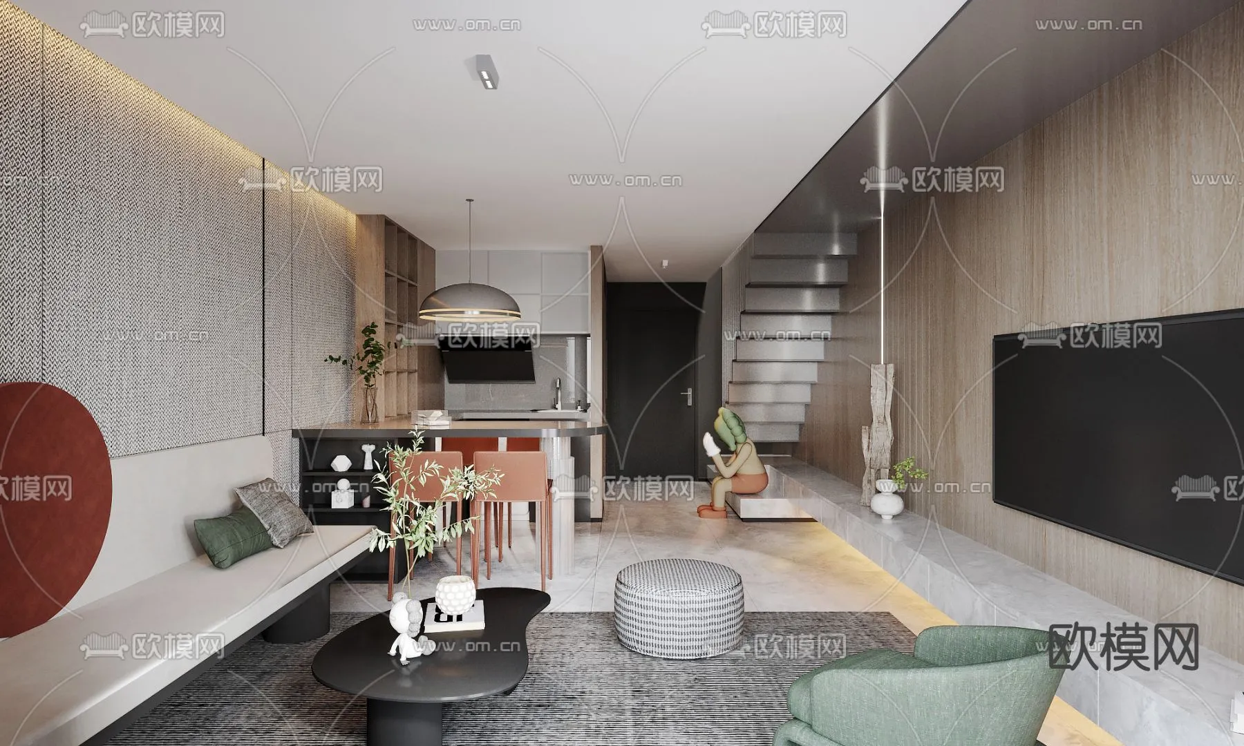 3D SCENES - APARTMENT - CORONA - 3D MODEL - 171