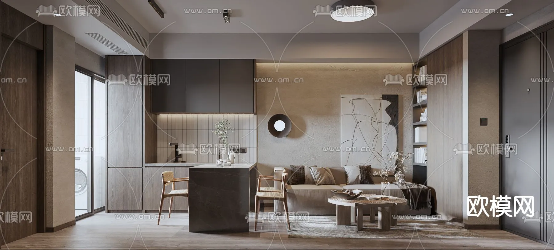 3D SCENES - APARTMENT - CORONA - 3D MODEL - 177