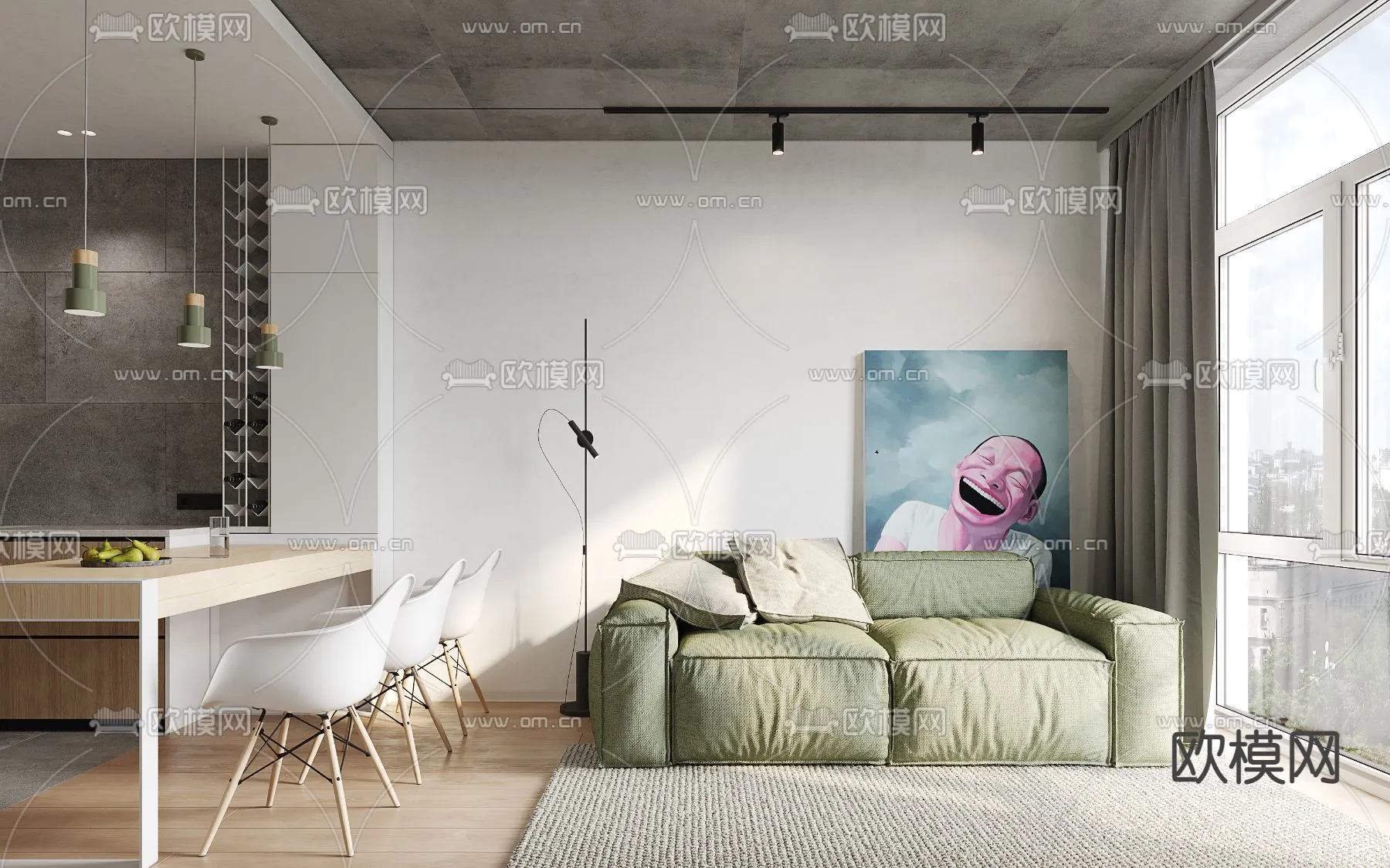 3D SCENES - APARTMENT - CORONA - 3D MODEL - 185