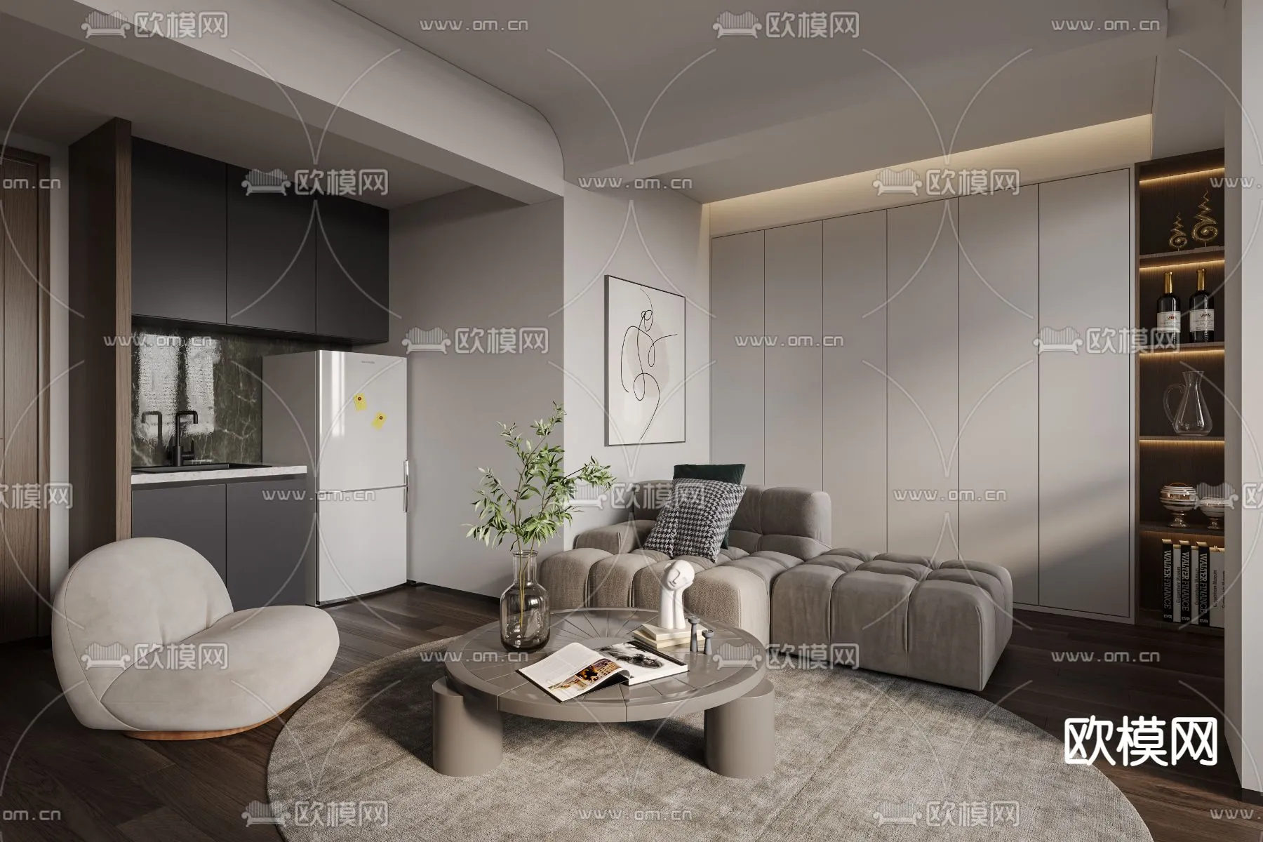 3D SCENES - APARTMENT - CORONA - 3D MODEL - 188