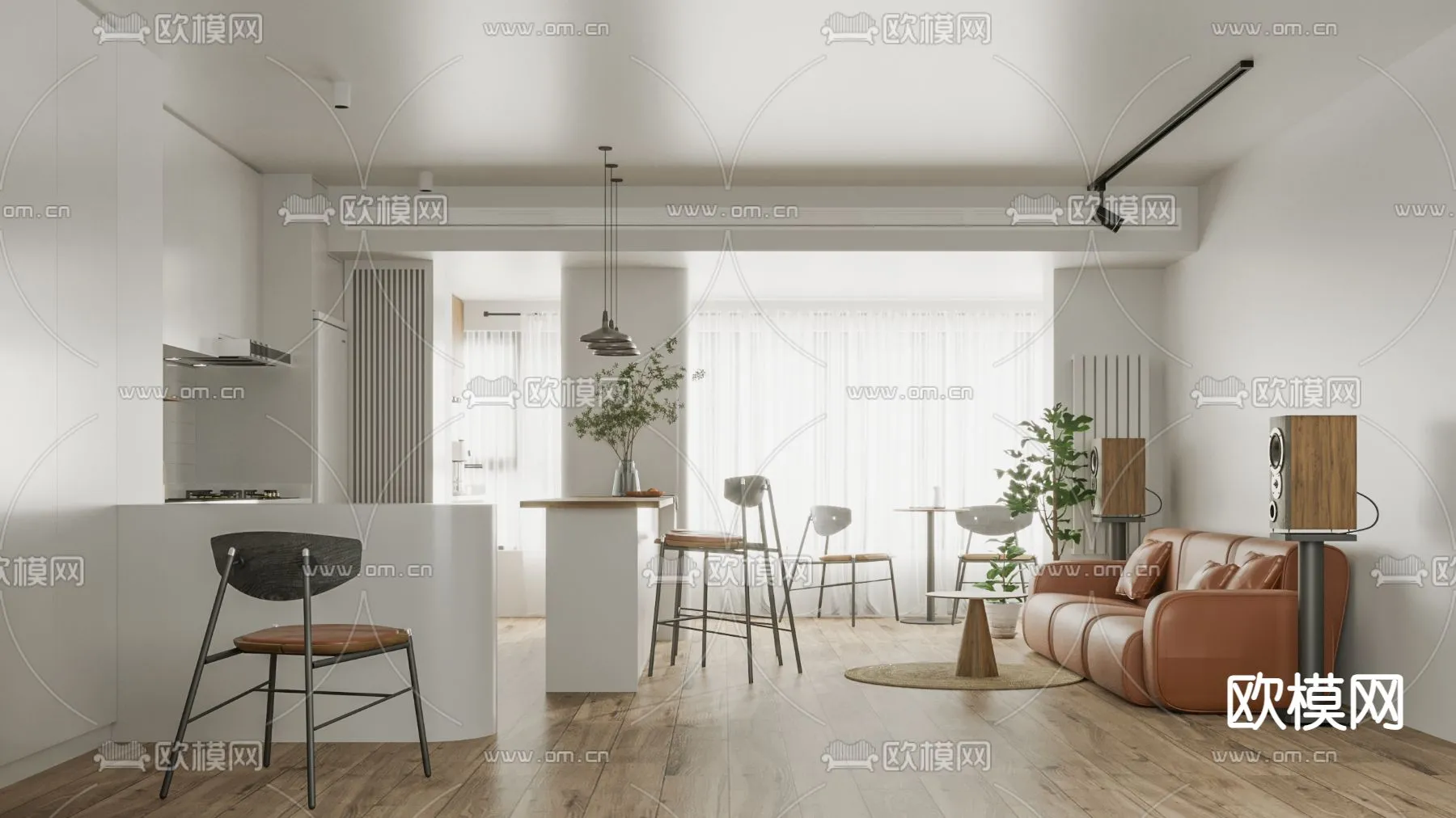 3D SCENES - APARTMENT - CORONA - 3D MODEL - 193