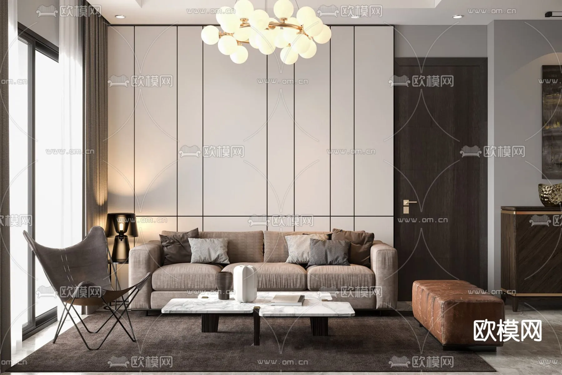 3D SCENES - APARTMENT - CORONA - 3D MODEL - 195