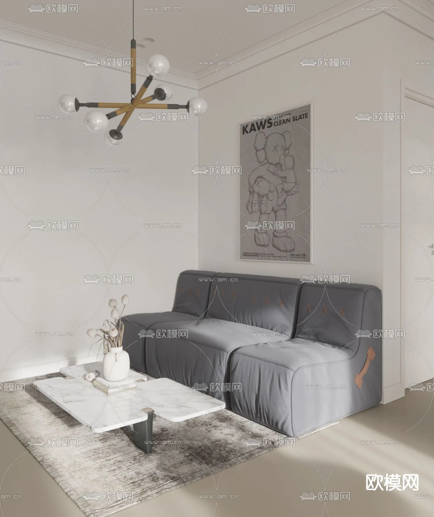 3D SCENES - APARTMENT - CORONA - 3D MODEL - 197