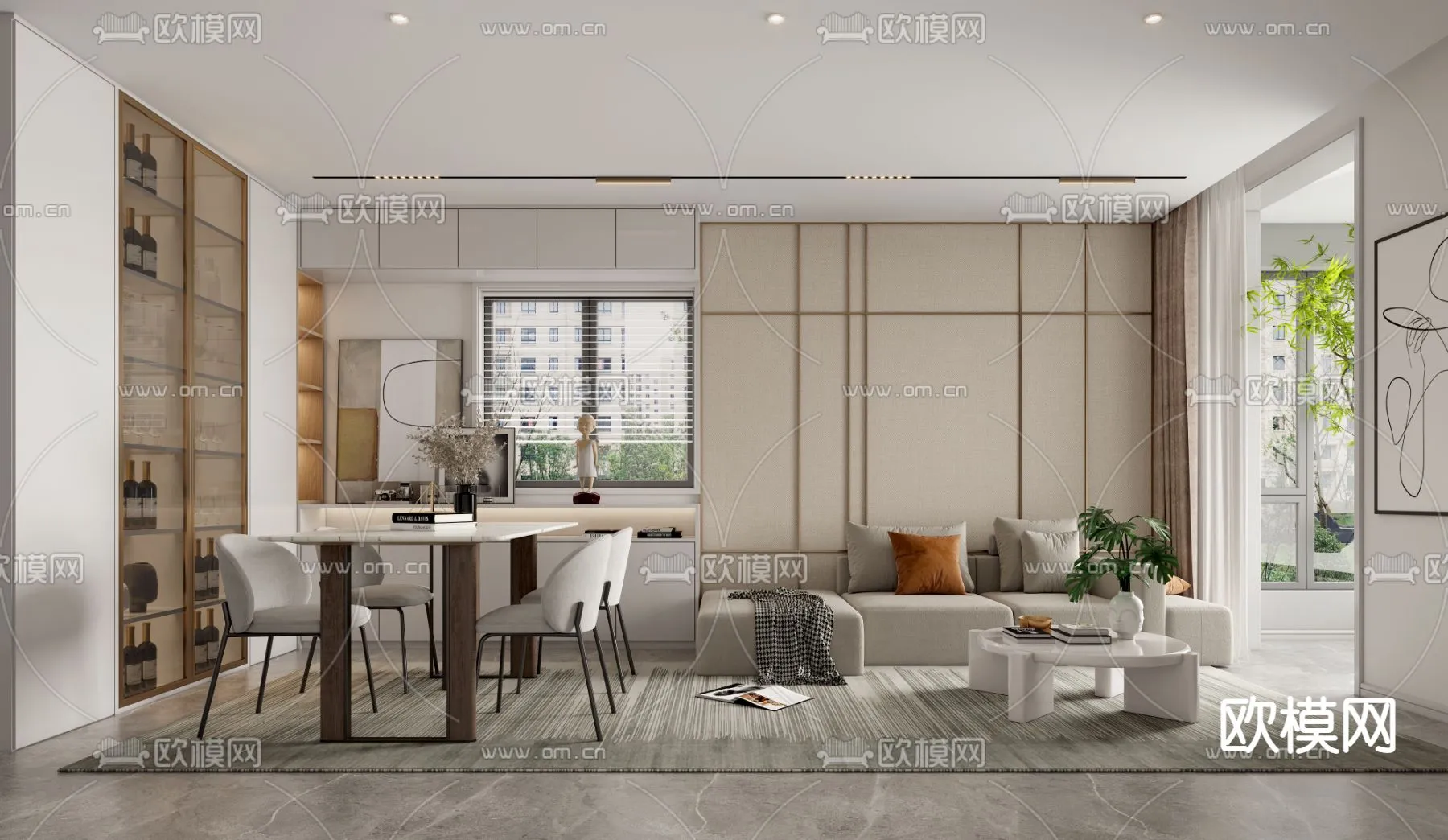 3D SCENES - APARTMENT - CORONA - 3D MODEL - 204