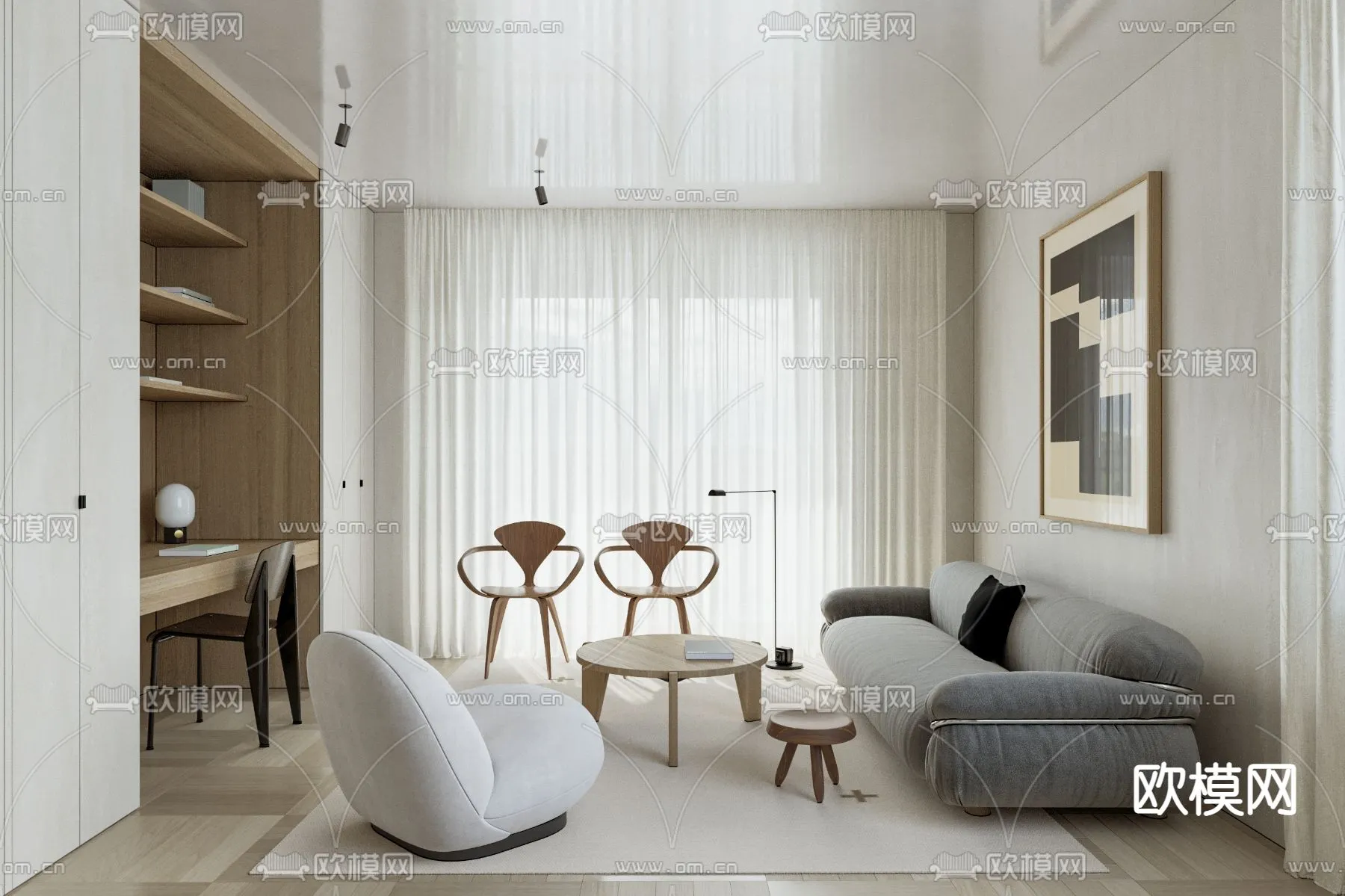 3D SCENES - APARTMENT - CORONA - 3D MODEL - 211