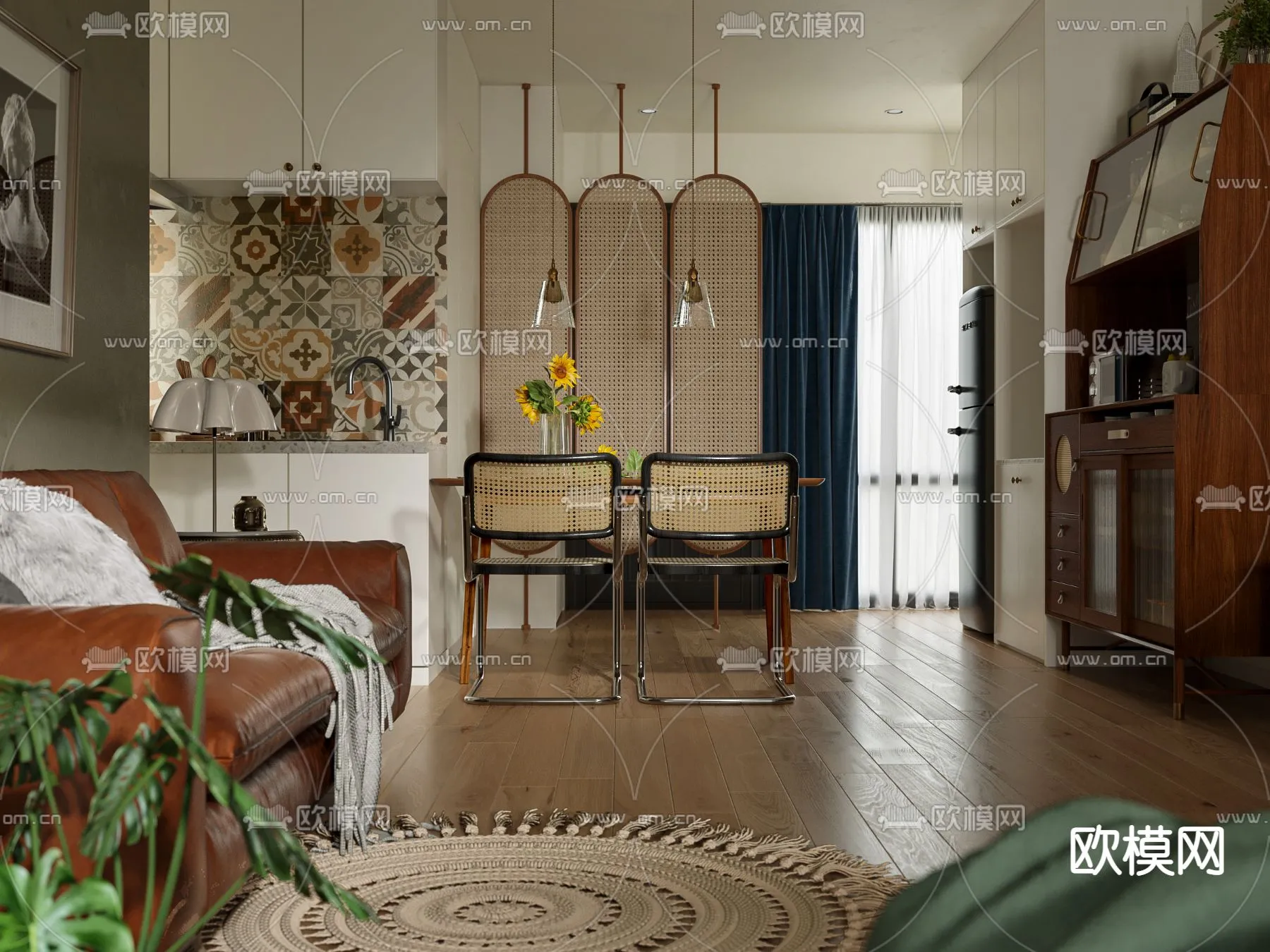 3D SCENES - APARTMENT - CORONA - 3D MODEL - 212