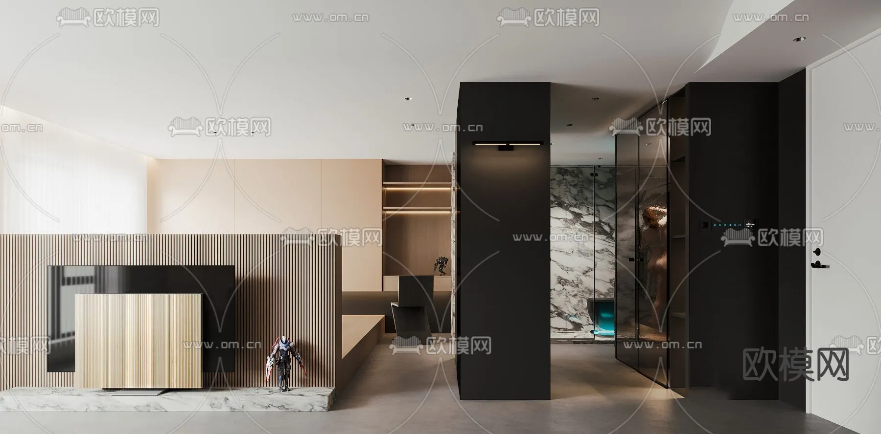 3D SCENES - APARTMENT - CORONA - 3D MODEL - 222