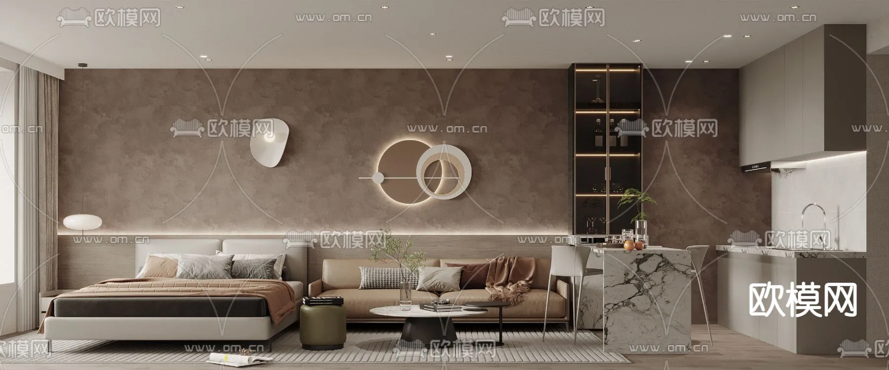 3D SCENES - APARTMENT - CORONA - 3D MODEL - 228