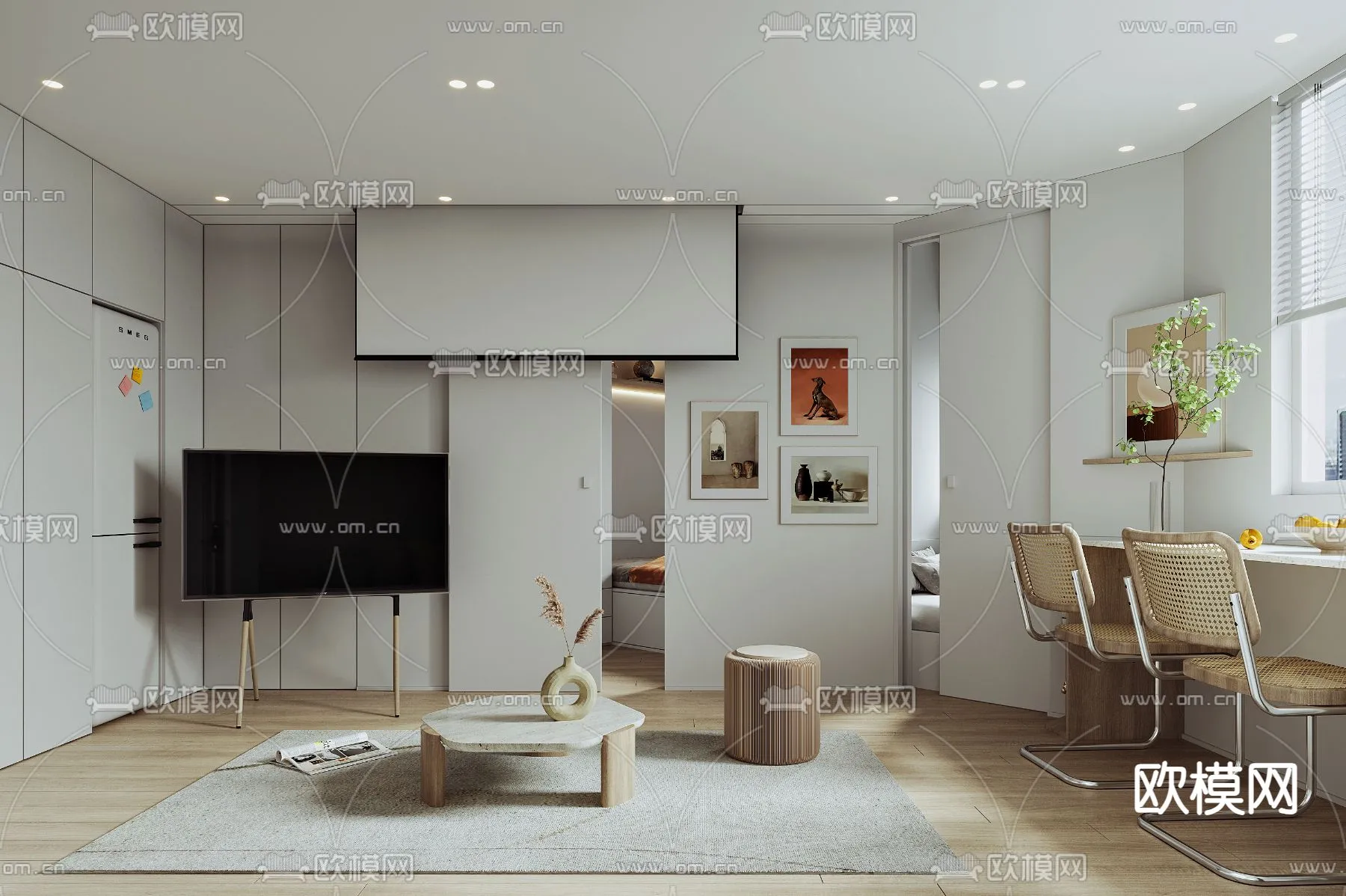 3D SCENES - APARTMENT - CORONA - 3D MODEL - 237