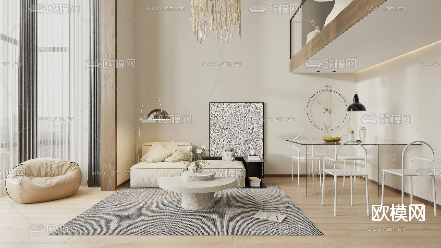 3D SCENES - APARTMENT - CORONA - 3D MODEL - 239