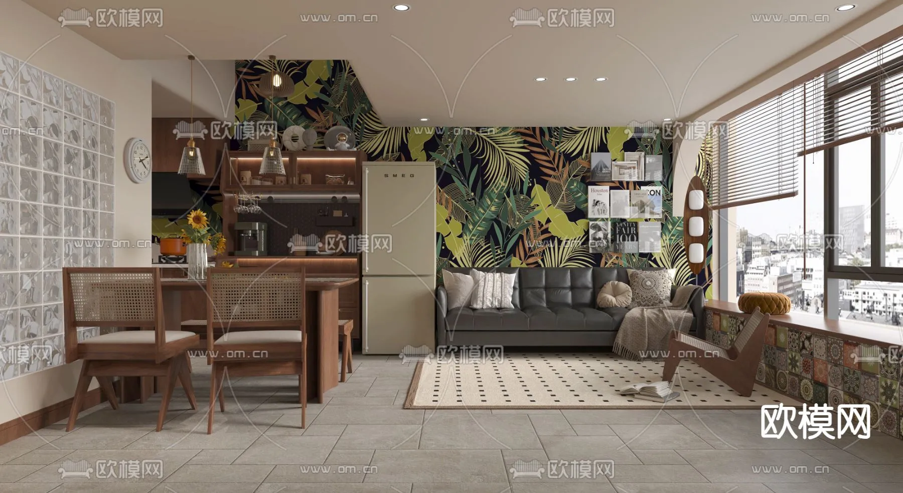 3D SCENES - APARTMENT - CORONA - 3D MODEL - 243