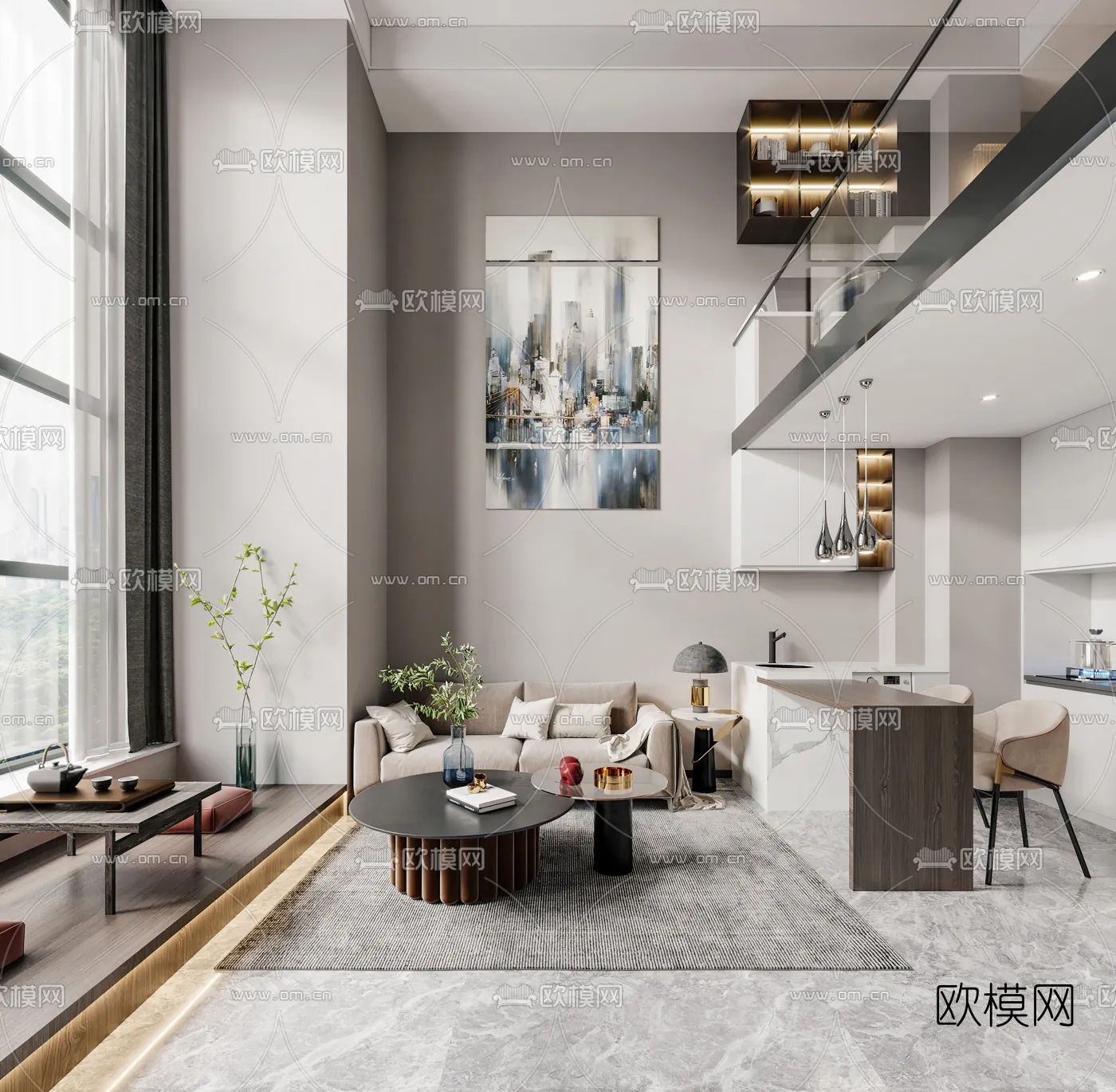 3D SCENES - APARTMENT - VRAY / CORONA - 3D MODEL - 133