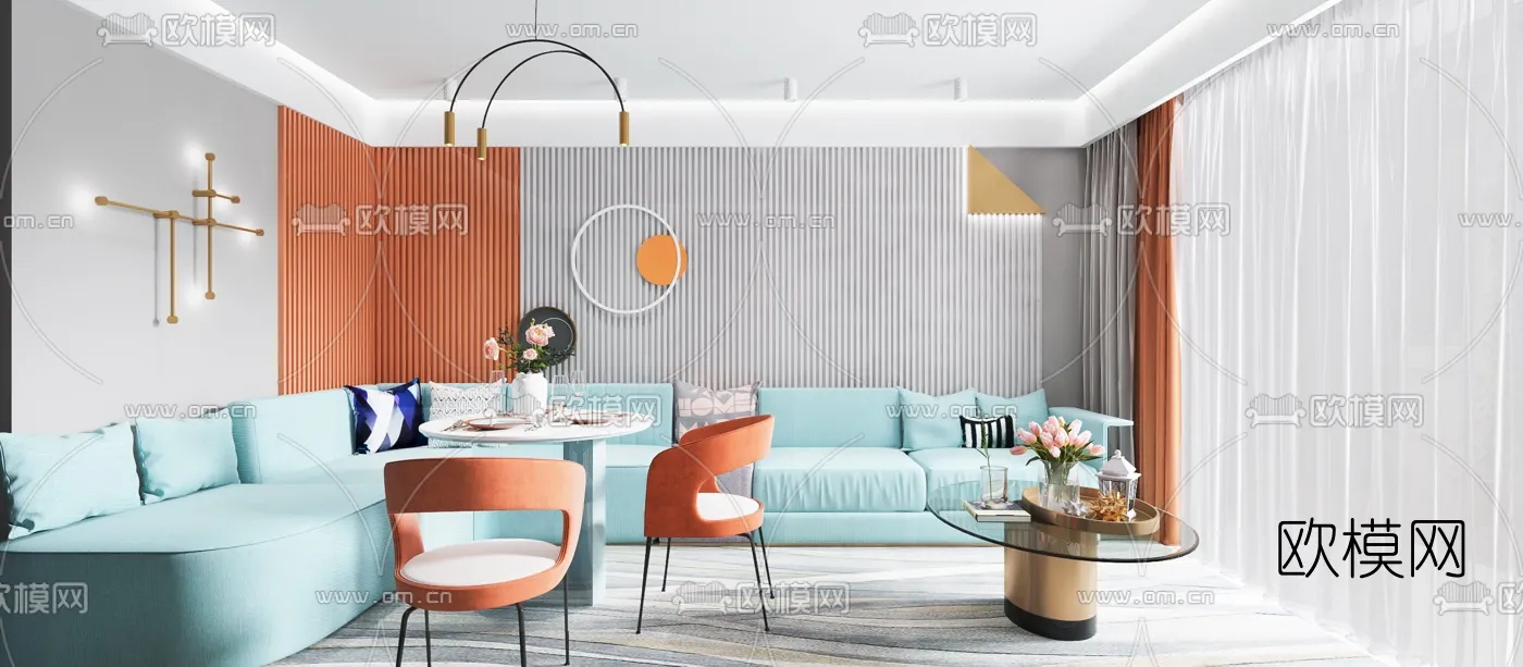 3D SCENES - APARTMENT - VRAY / CORONA - 3D MODEL - 136