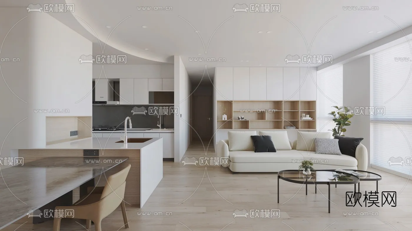 3D SCENES - APARTMENT - VRAY / CORONA - 3D MODEL - 138
