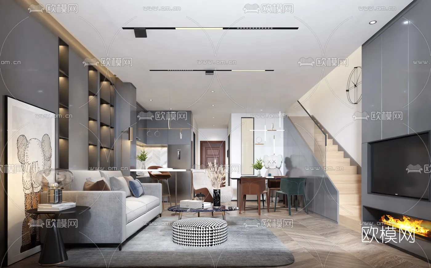3D SCENES - APARTMENT - VRAY / CORONA - 3D MODEL - 146