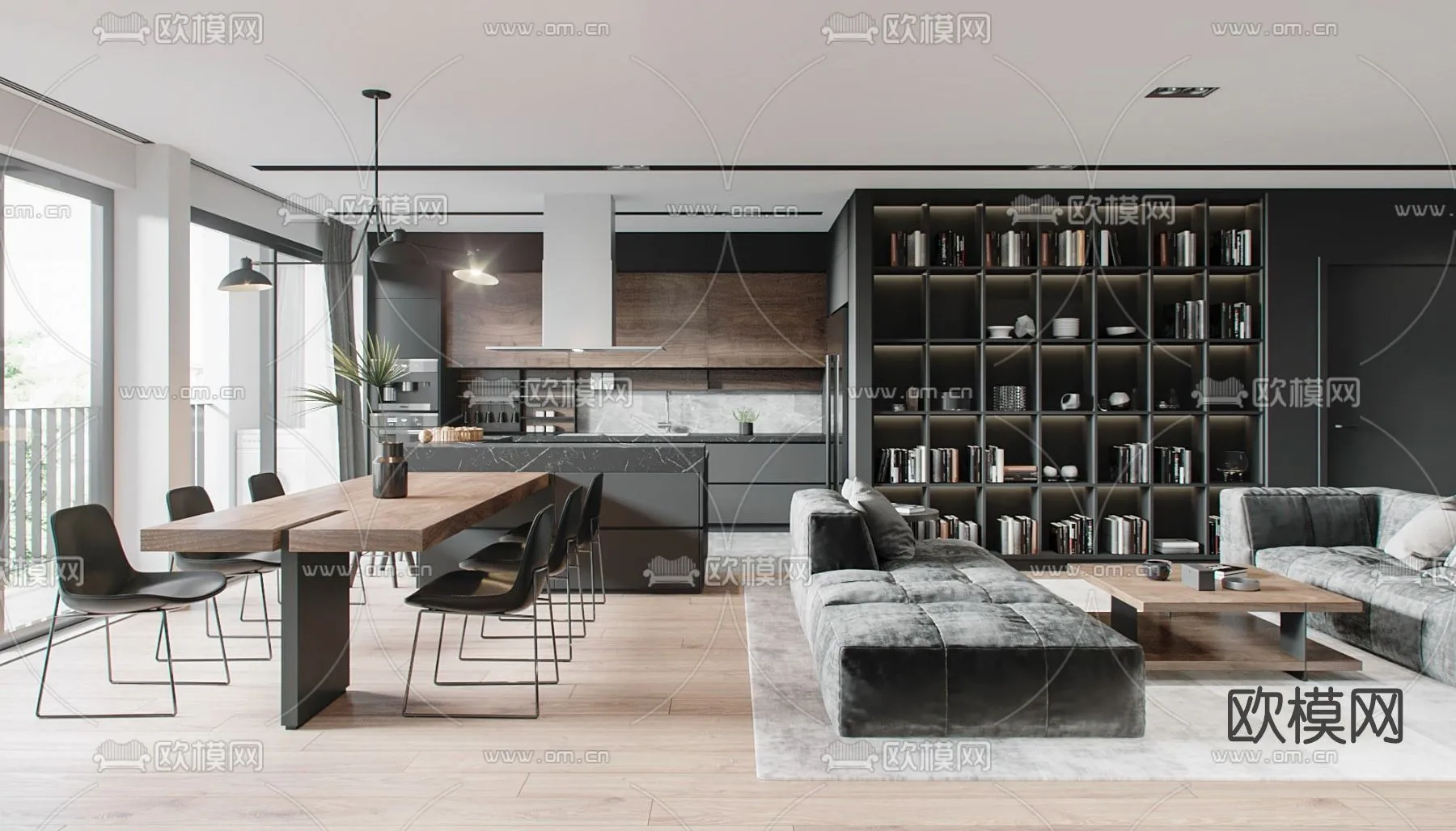 3D SCENES - APARTMENT - VRAY / CORONA - 3D MODEL - 163