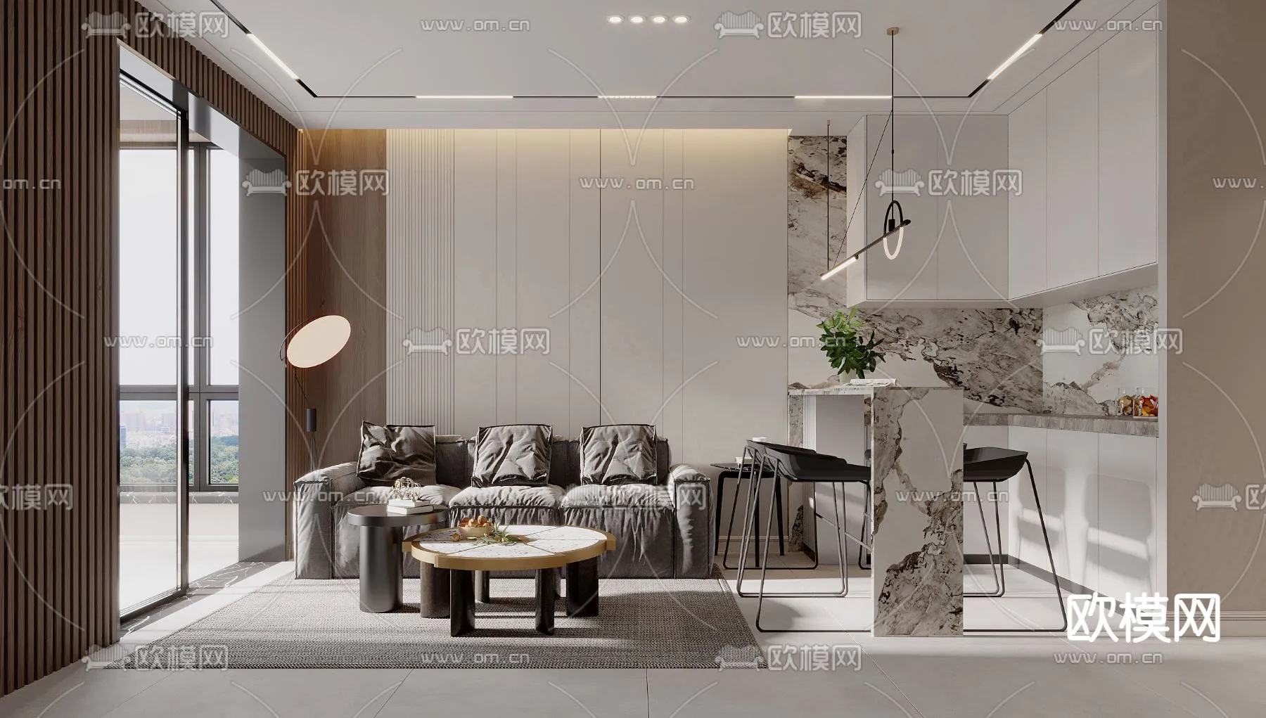 3D SCENES - APARTMENT - VRAY / CORONA - 3D MODEL - 165