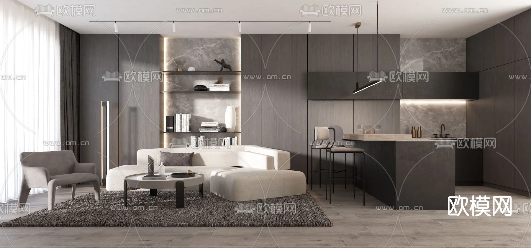3D SCENES - APARTMENT - VRAY / CORONA - 3D MODEL - 166