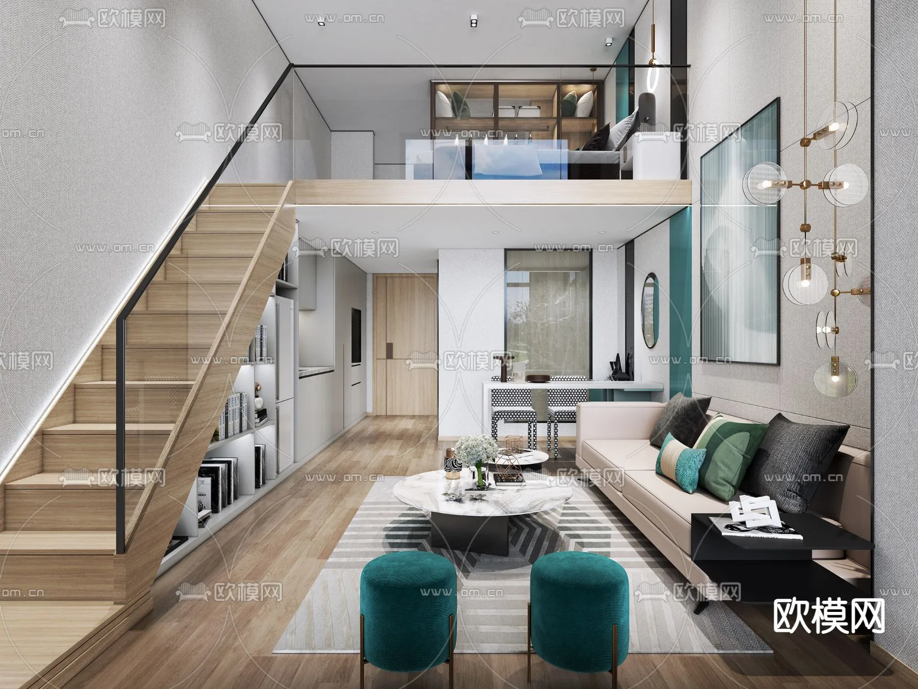 3D SCENES - APARTMENT - VRAY / CORONA - 3D MODEL - 170
