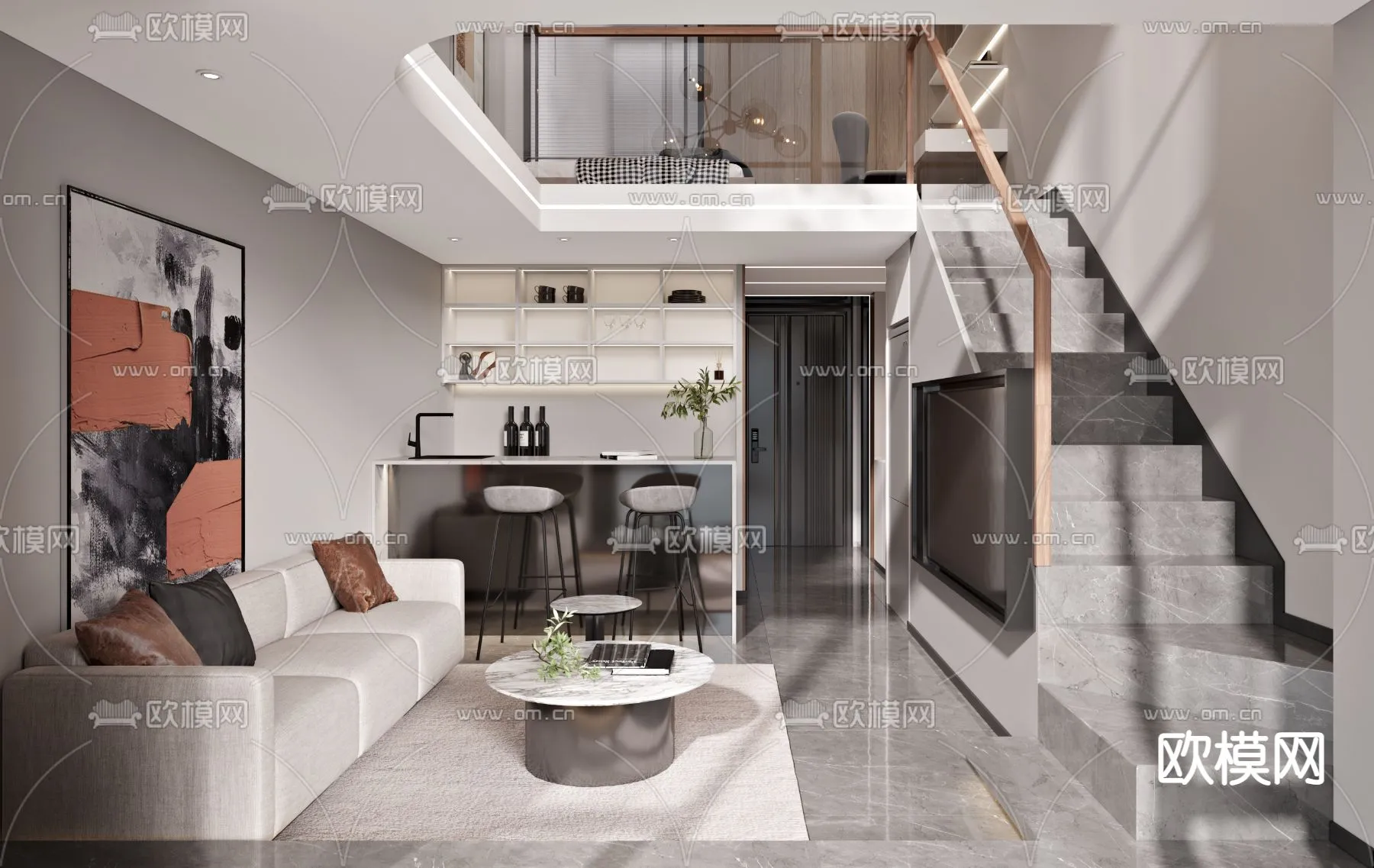 3D SCENES - APARTMENT - VRAY / CORONA - 3D MODEL - 182