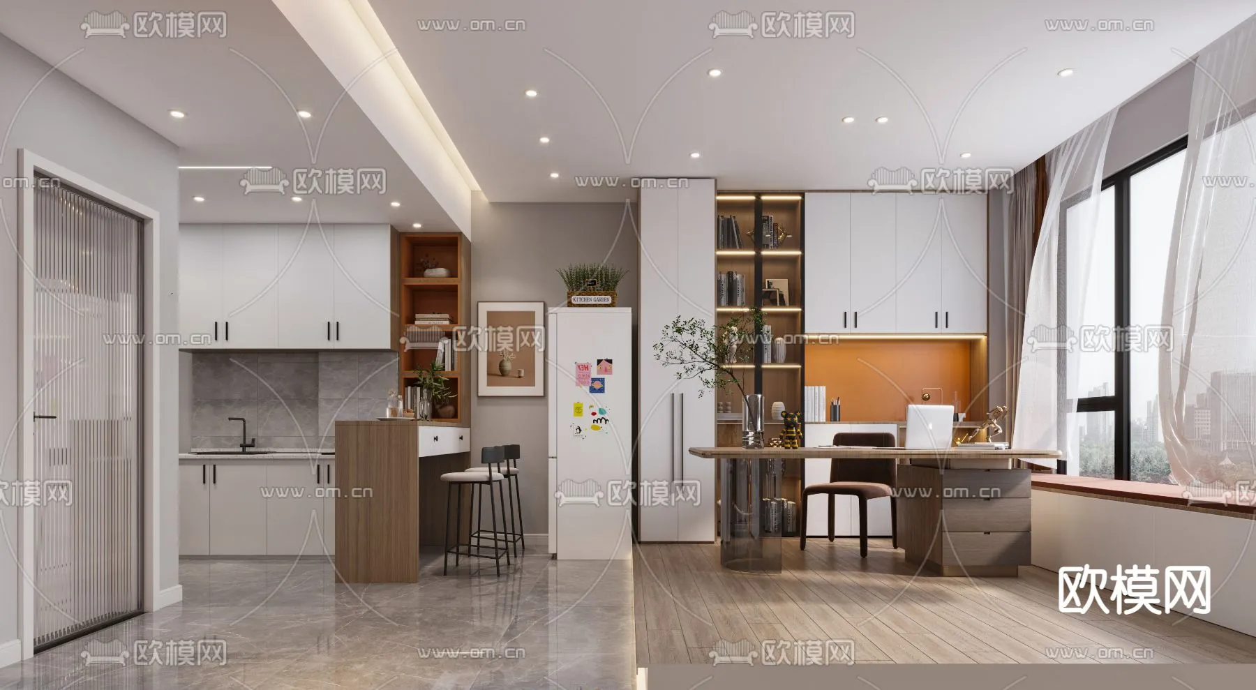 3D SCENES - APARTMENT - VRAY / CORONA - 3D MODEL - 184