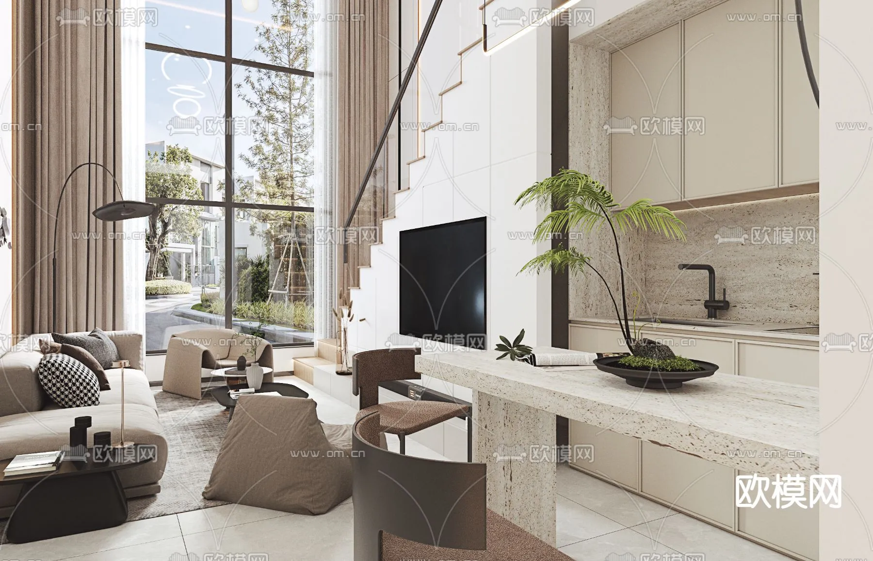 3D SCENES - APARTMENT - VRAY / CORONA - 3D MODEL - 201