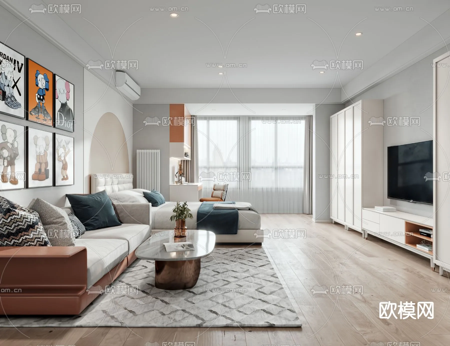 3D SCENES - APARTMENT - VRAY / CORONA - 3D MODEL - 206