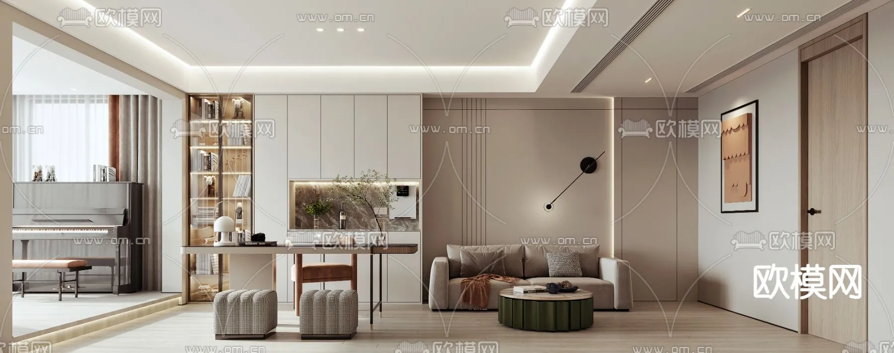 3D SCENES - APARTMENT - VRAY / CORONA - 3D MODEL - 218