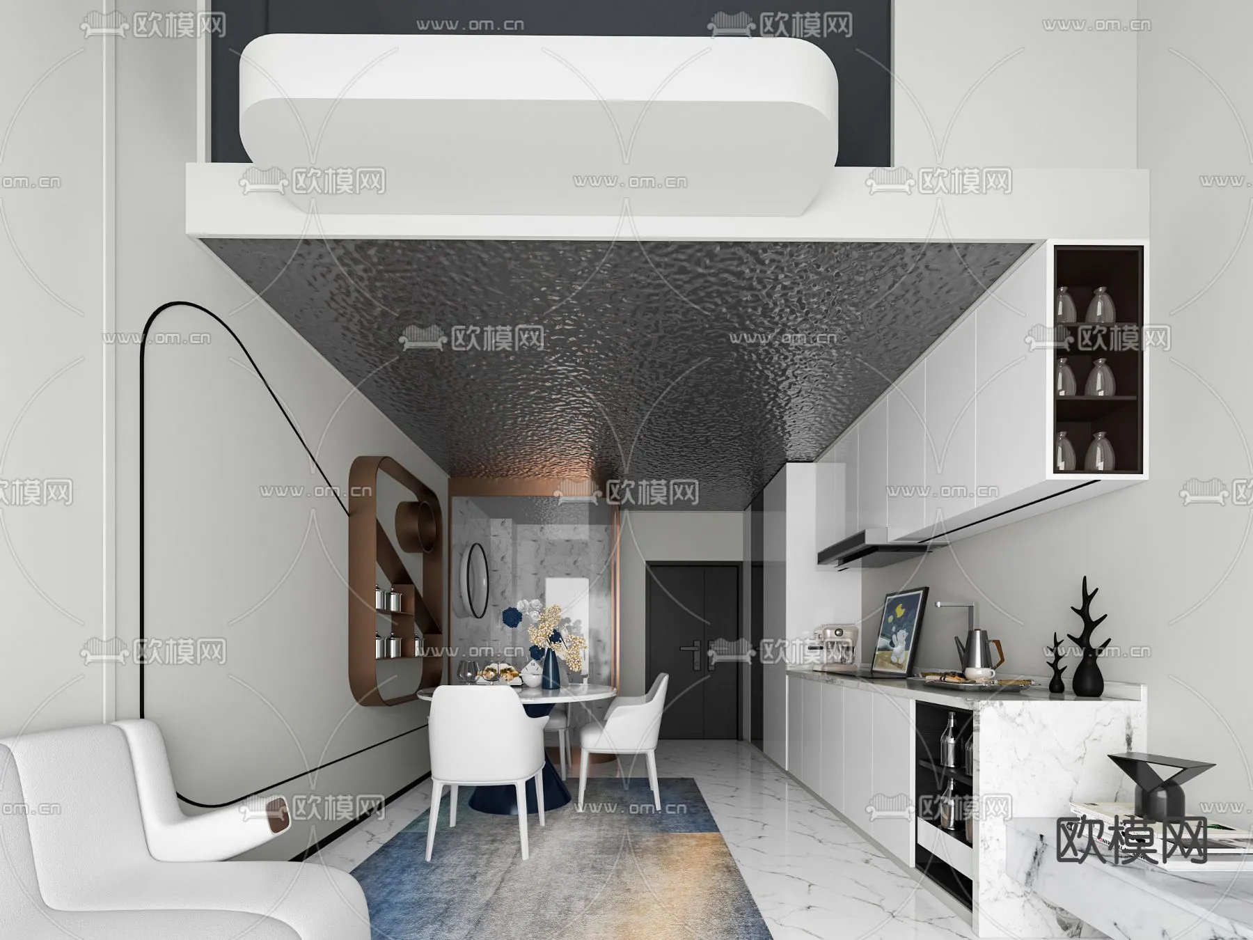 3D SCENES - APARTMENT - VRAY / CORONA - 3D MODEL - 221