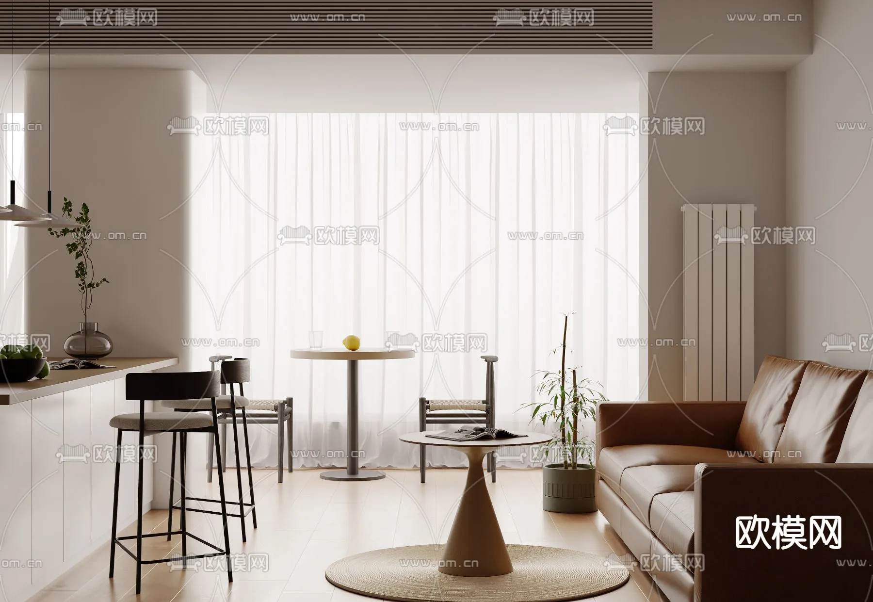 3D SCENES - APARTMENT - VRAY / CORONA - 3D MODEL - 232