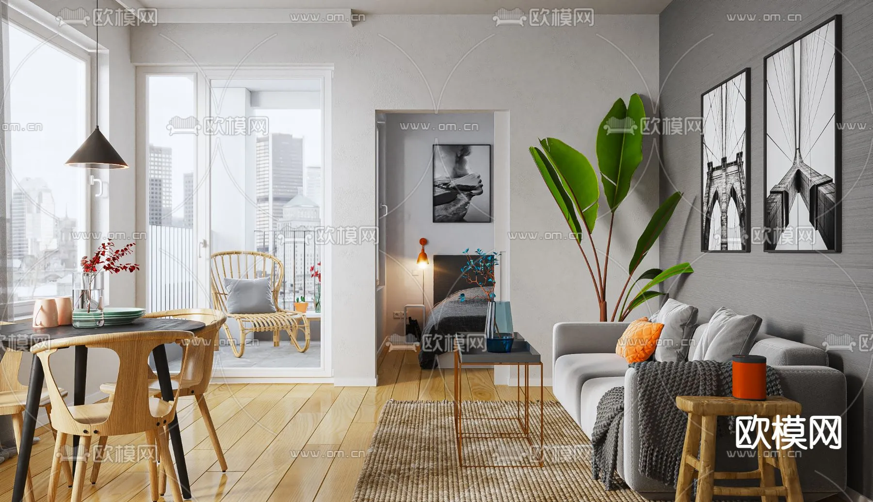3D SCENES - APARTMENT - VRAY / CORONA - 3D MODEL - 240