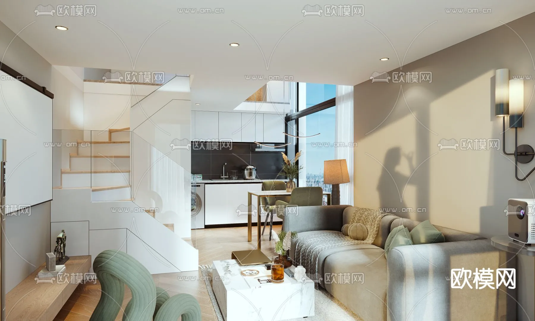 3D SCENES - APARTMENT - VRAY / CORONA - 3D MODEL - 247