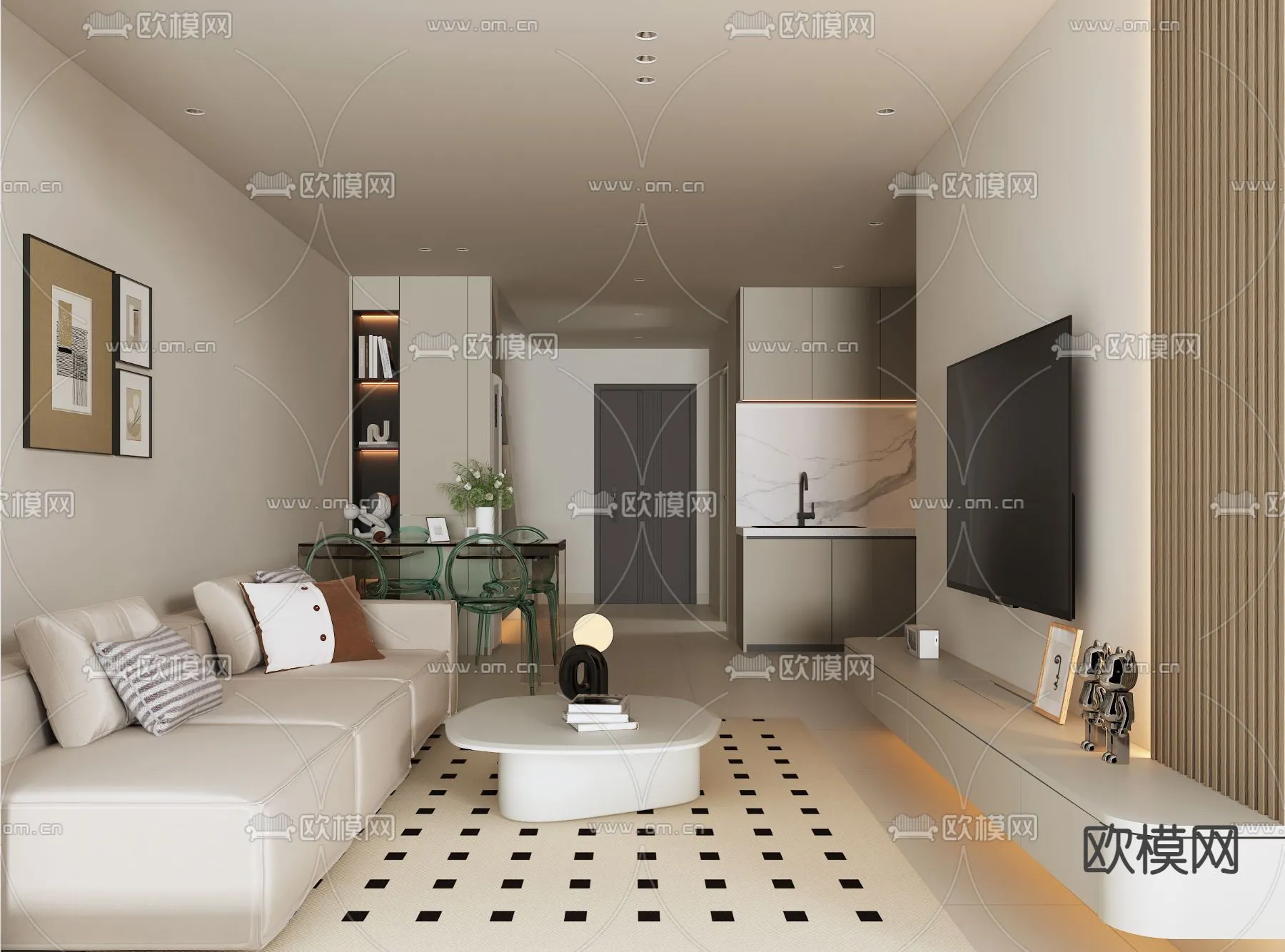 3D SCENES - APARTMENT - VRAY / CORONA - 3D MODEL - 250
