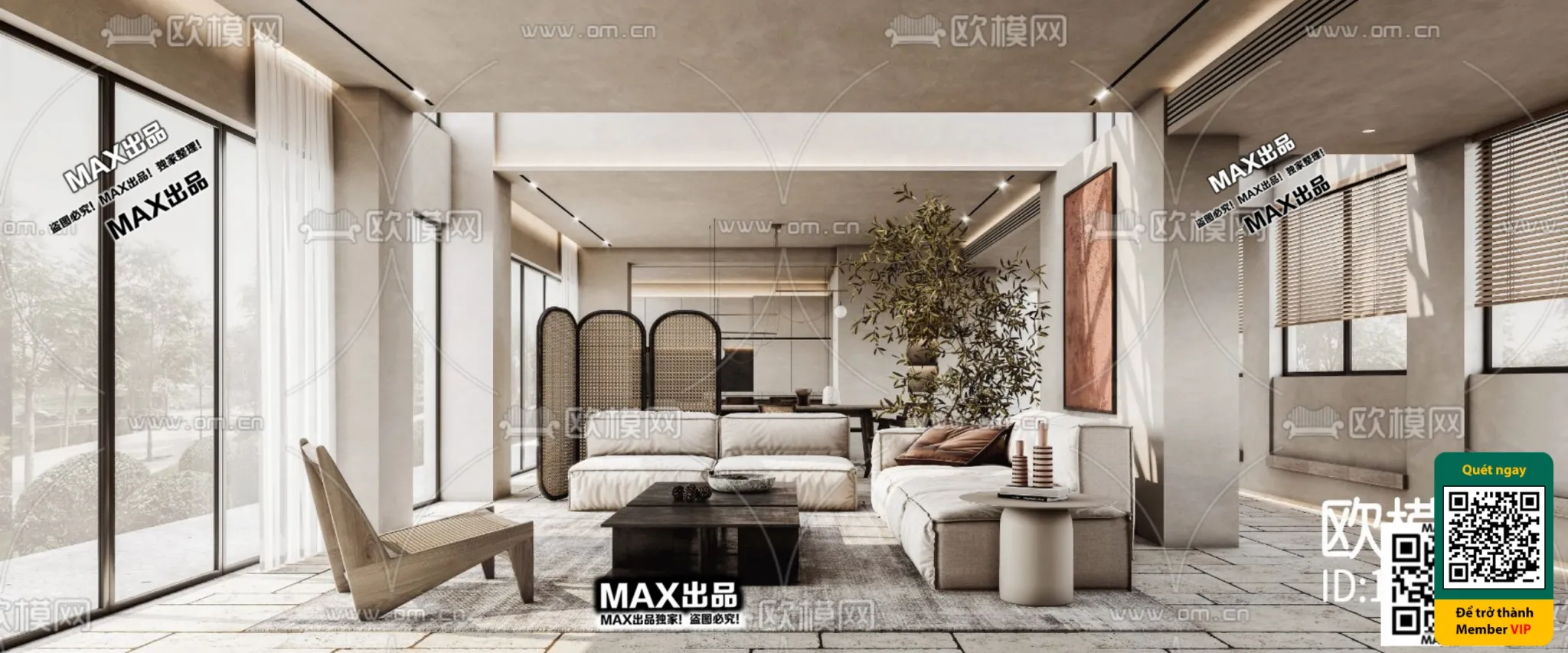3D SCENES - WABI SABI STYLE - VRAY / CORONA - 3D MODEL - 4544