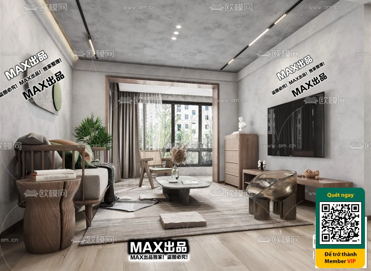 3D SCENES - WABI SABI STYLE - VRAY / CORONA - 3D MODEL - 4547