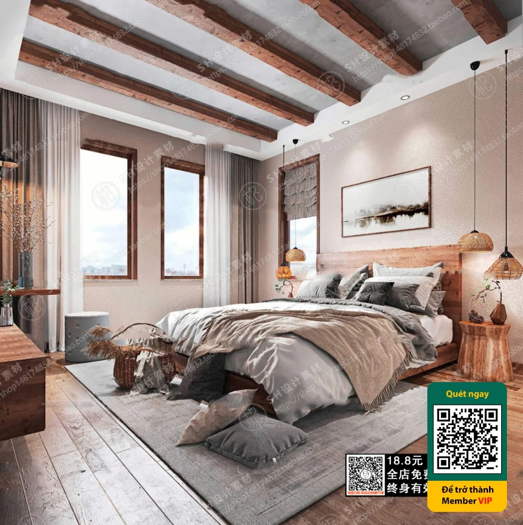 3D SCENES - WABI SABI STYLE - VRAY / CORONA - 3D MODEL - 5913