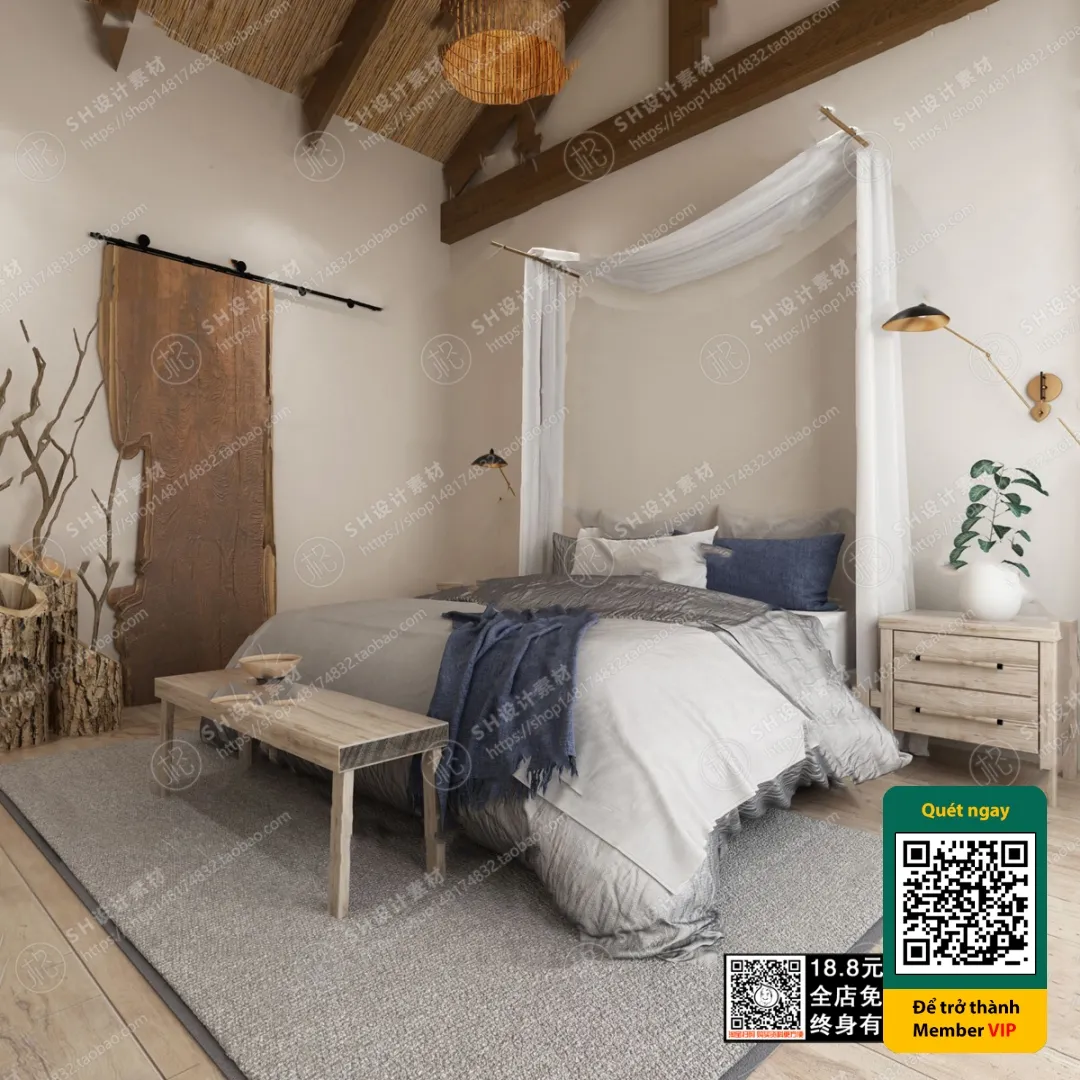 3D SCENES - WABI SABI STYLE - VRAY / CORONA - 3D MODEL - 5914