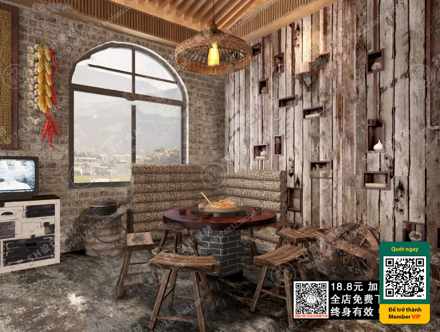 3D SCENES - WABI SABI STYLE - VRAY / CORONA - 3D MODEL - 5919