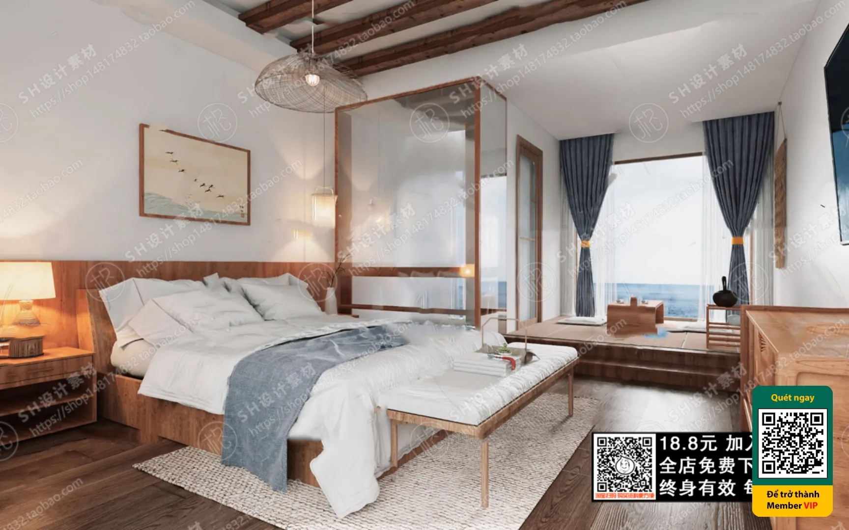 3D SCENES - WABI SABI STYLE - VRAY / CORONA - 3D MODEL - 5926