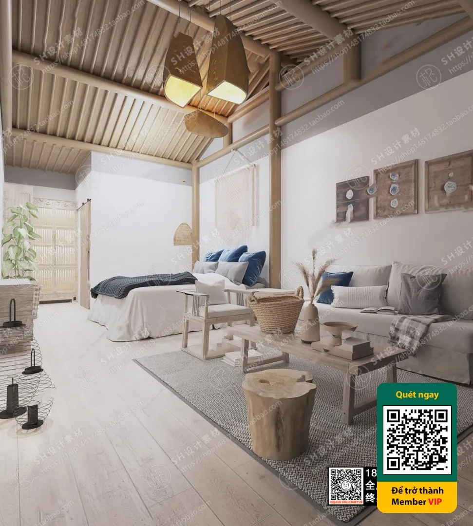 3D SCENES - WABI SABI STYLE - VRAY / CORONA - 3D MODEL - 5927
