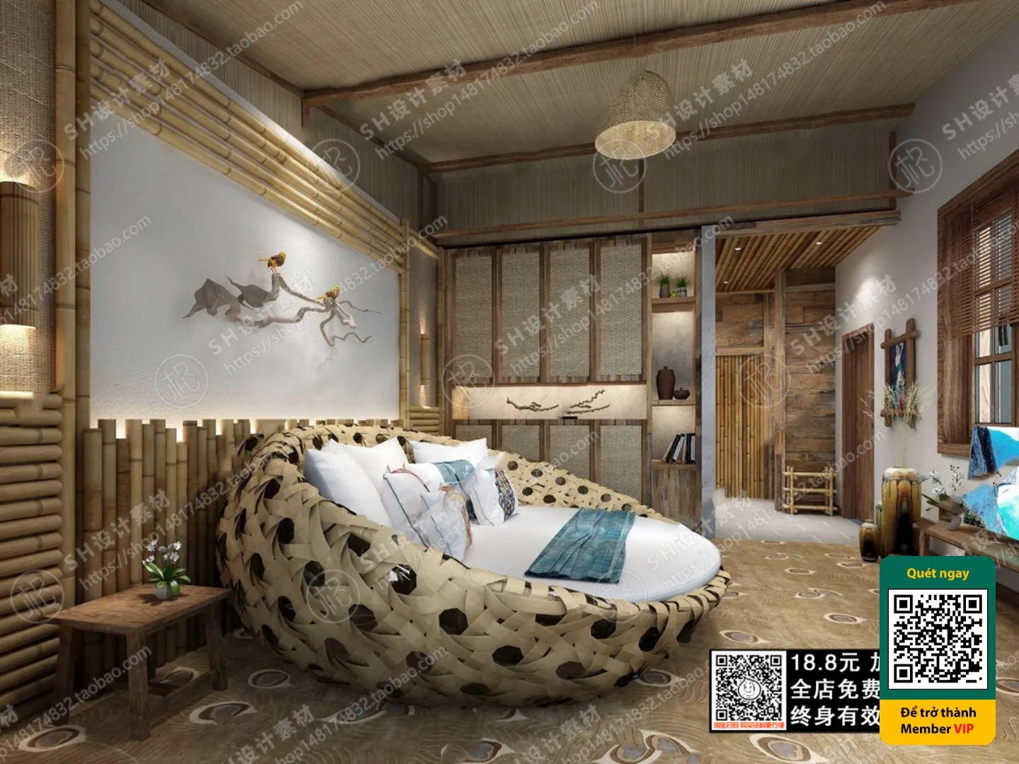 3D SCENES - WABI SABI STYLE - VRAY / CORONA - 3D MODEL - 5929